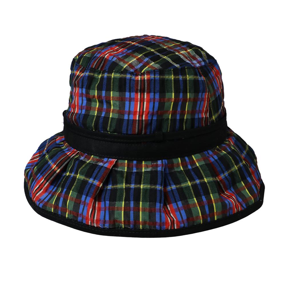 ハット）チェック柄タック入りハット – イチヨンプラス / 帽子通販