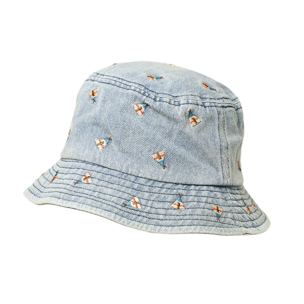 ハット）デニムCAMP刺繍バケハ – イチヨンプラス / 帽子通販