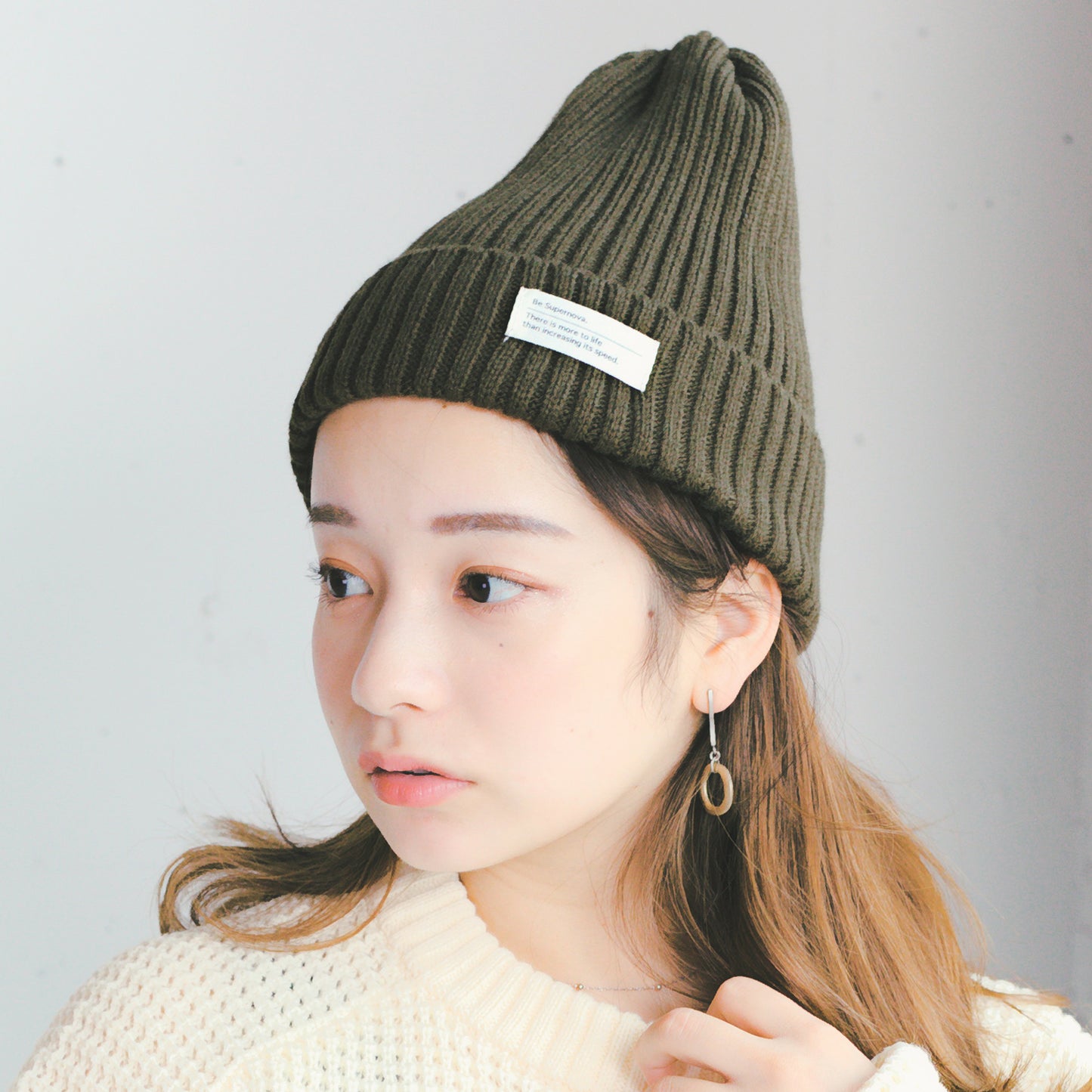 シンプルリブニットワッチ