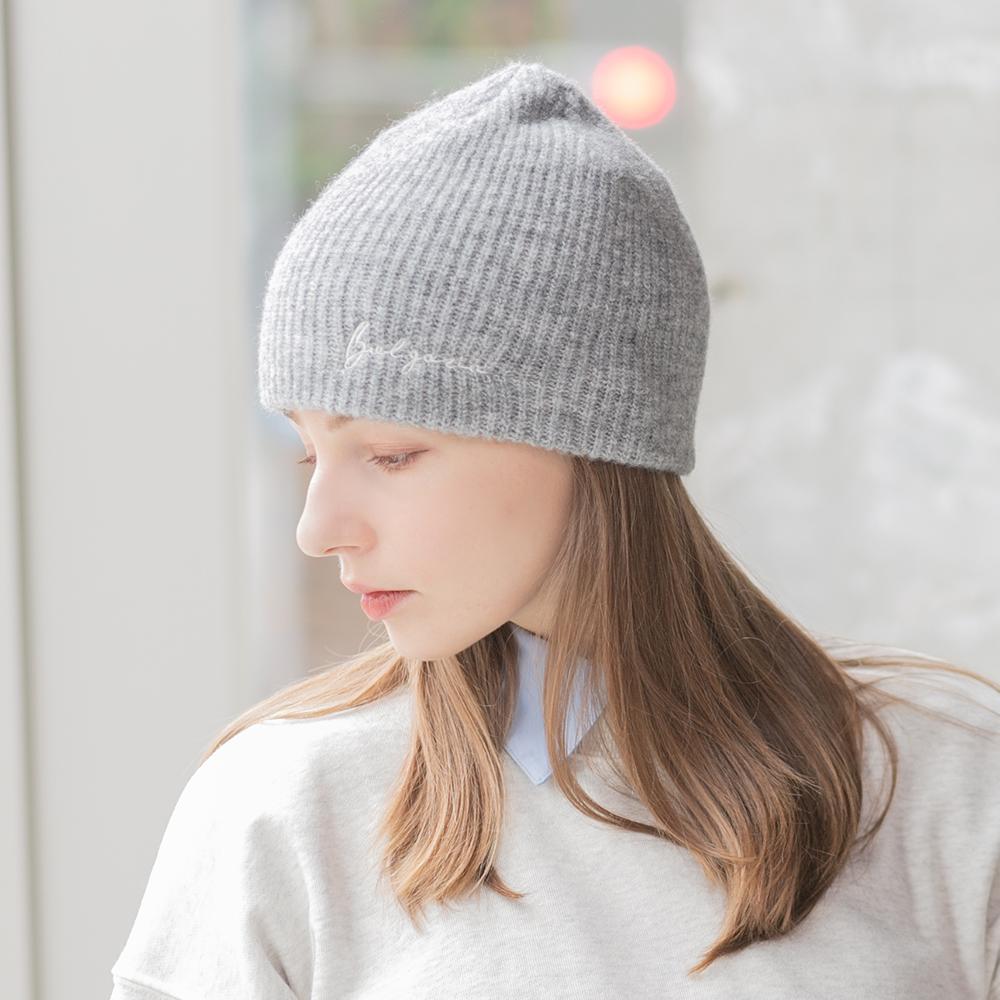ニット）筆記体刺繍シンプルビーニー – イチヨンプラス / 帽子通販