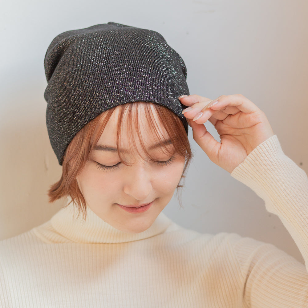 ラメニットビーニー