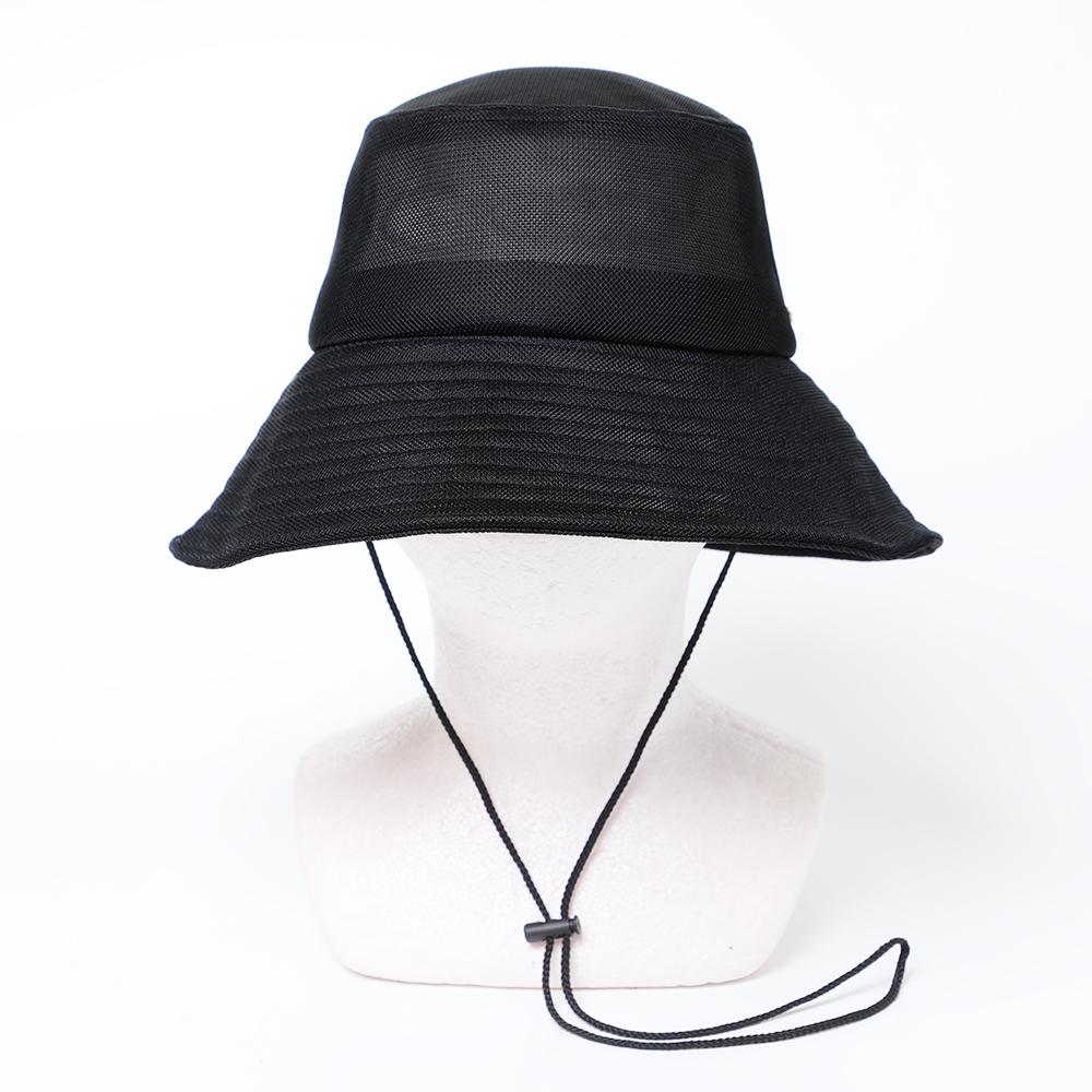 【OUR】つば広ハット　ブラック　◎Life Magazine付き 風飛ばーぬ 帽子 新デザイン つば広 ハット 涼しい メッシュ
