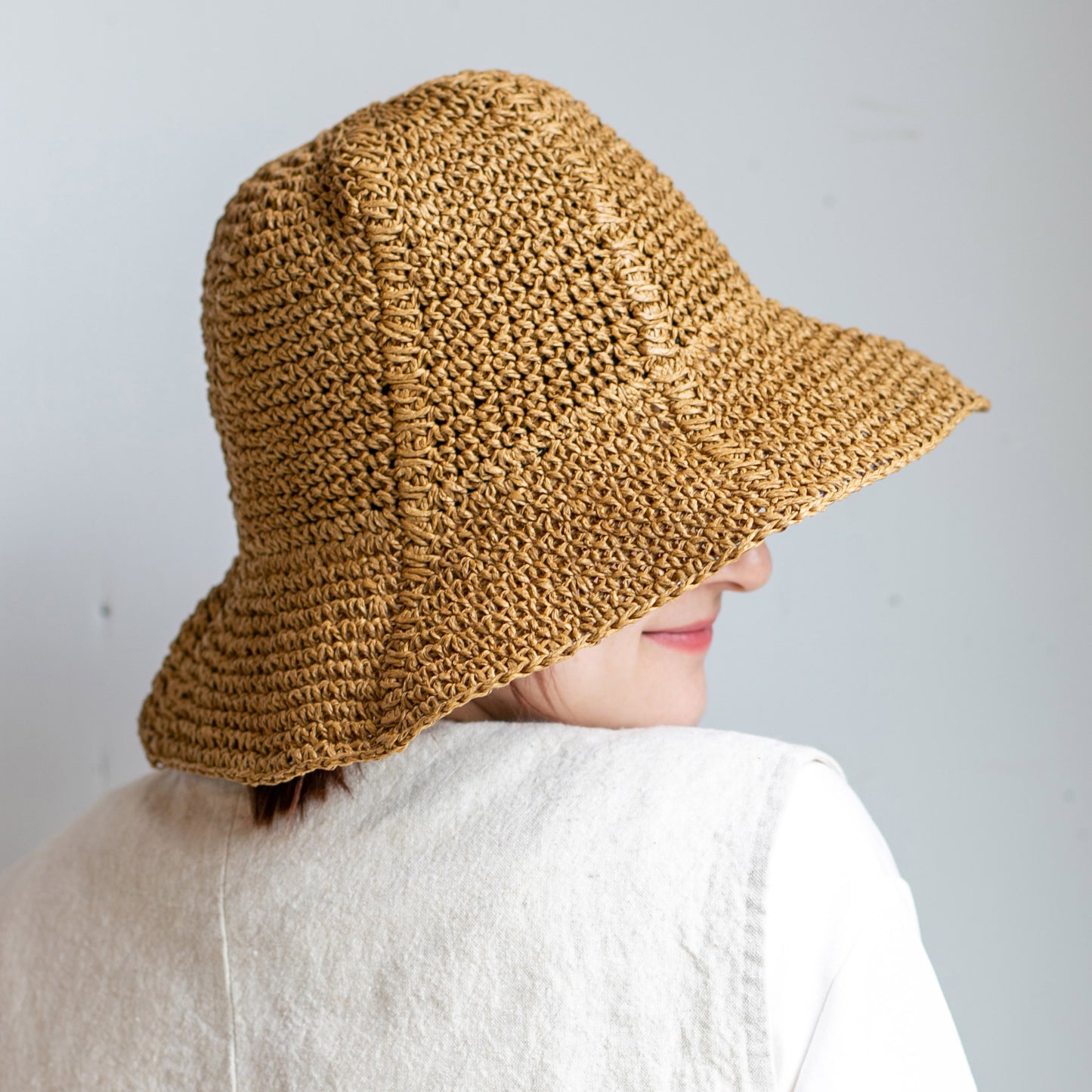 ペーパー細編みチューリップハット