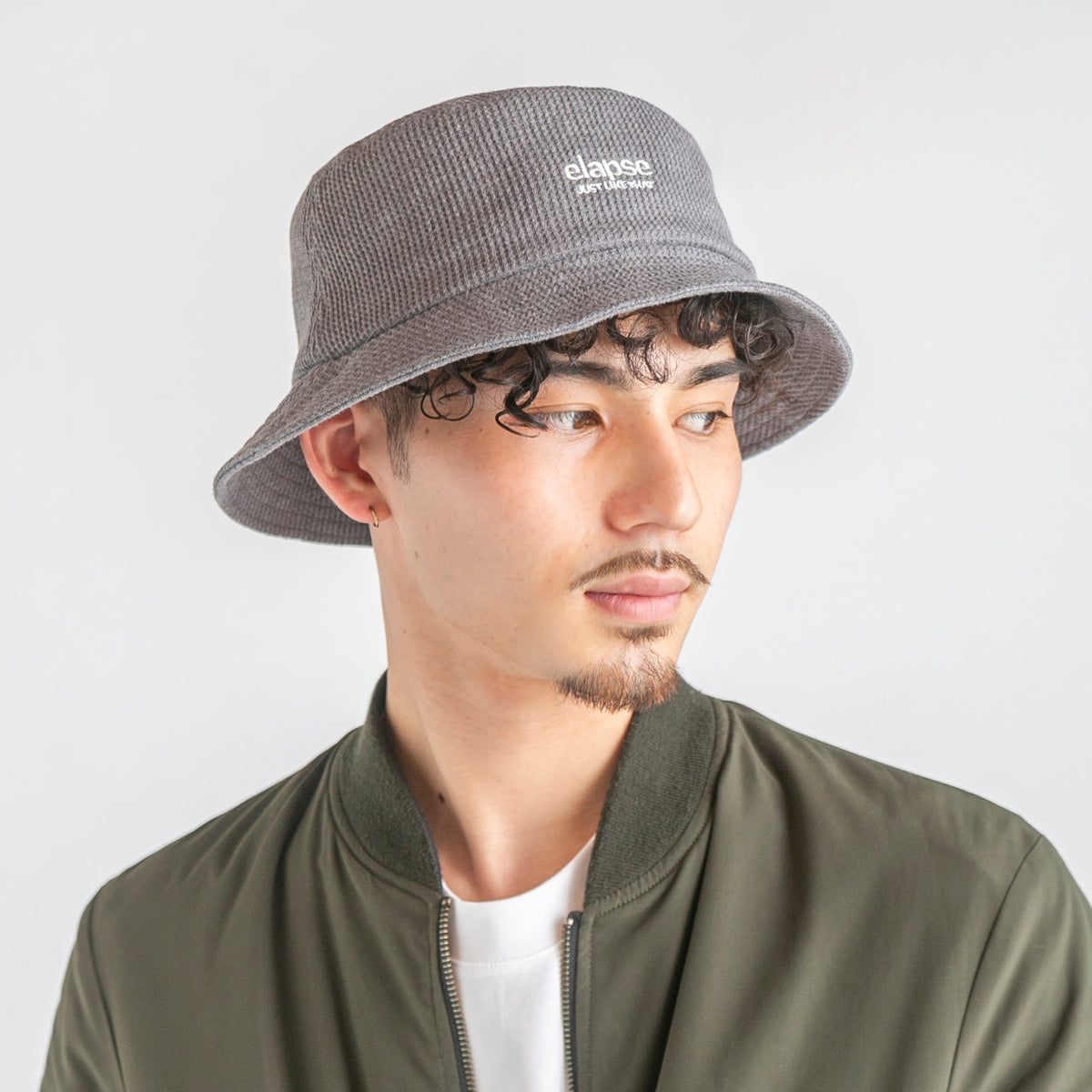 ハット）elapse刺繍ワッフルバケットハット – イチヨンプラス / 帽子通販