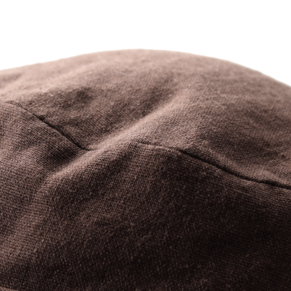 タック寄せ麻キャスケット