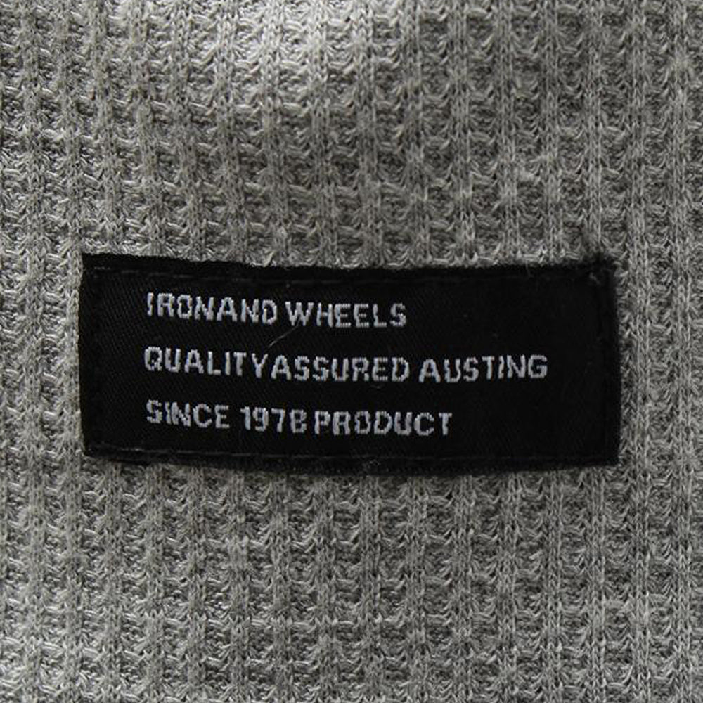 ワッフル素材タグ付きバケットハット