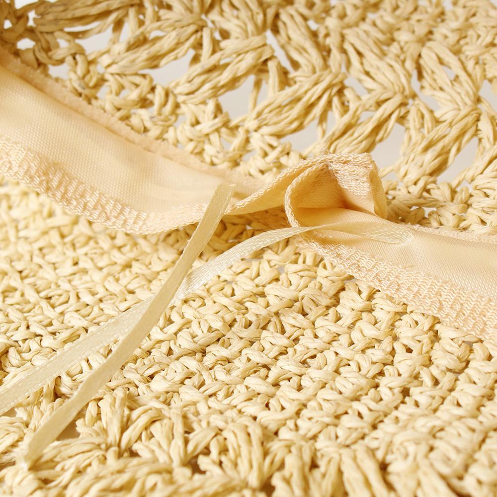 ペーパー柄編み広ツバハット