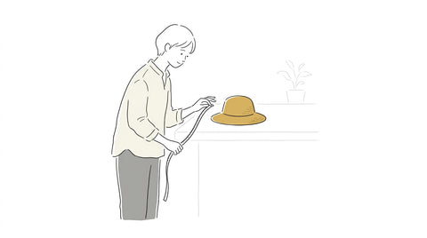 帽子辞典 帽子のサイズの測り方｜頭囲の測り方と選び方の目安 article thumbnail