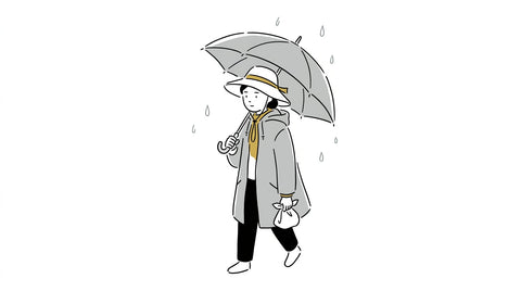 梅雨の雨の日でも使える帽子の選び方とお手入れ術