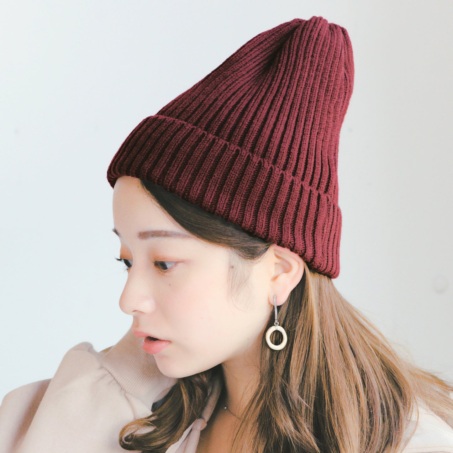 シンプルリブニットワッチ