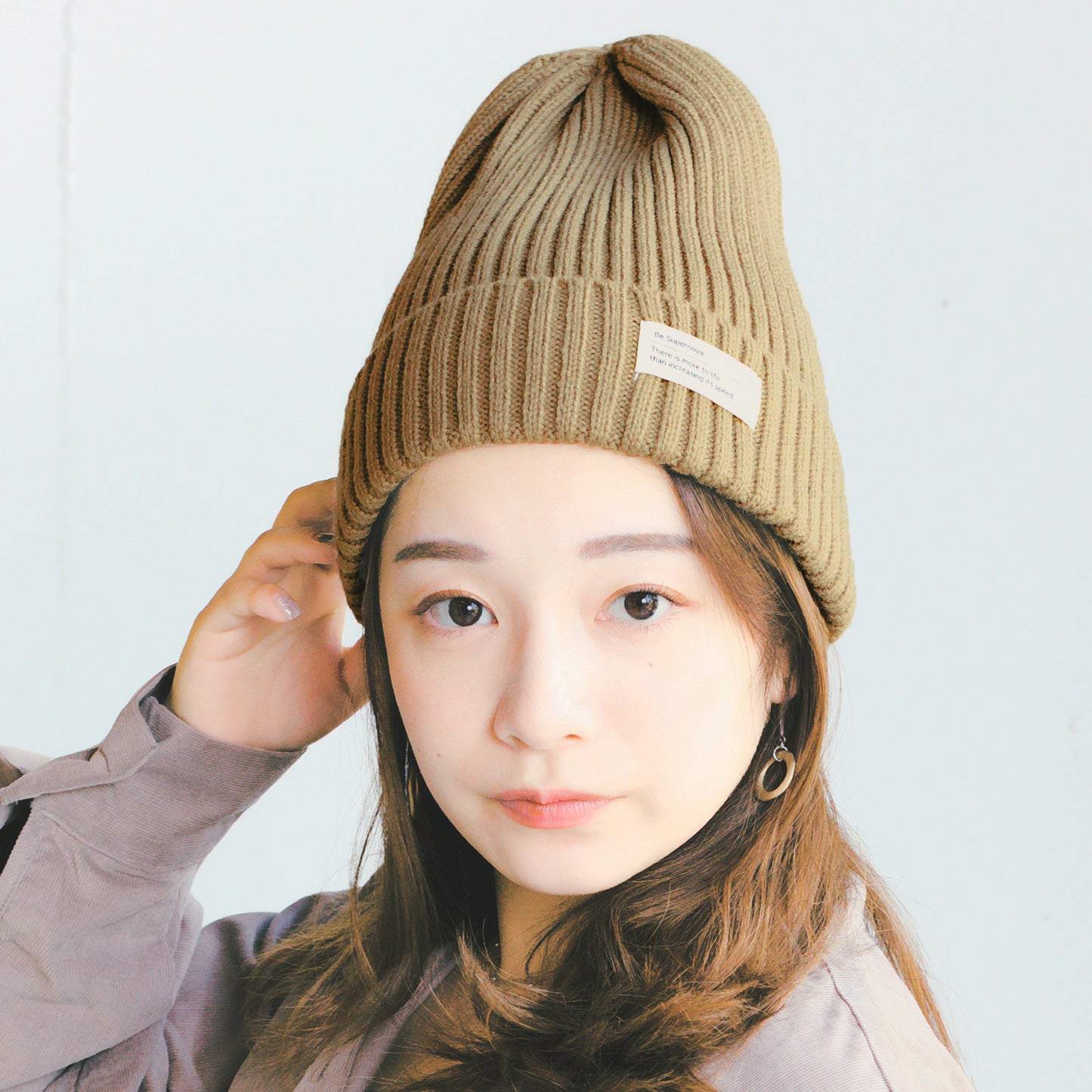 シンプルリブニットワッチ