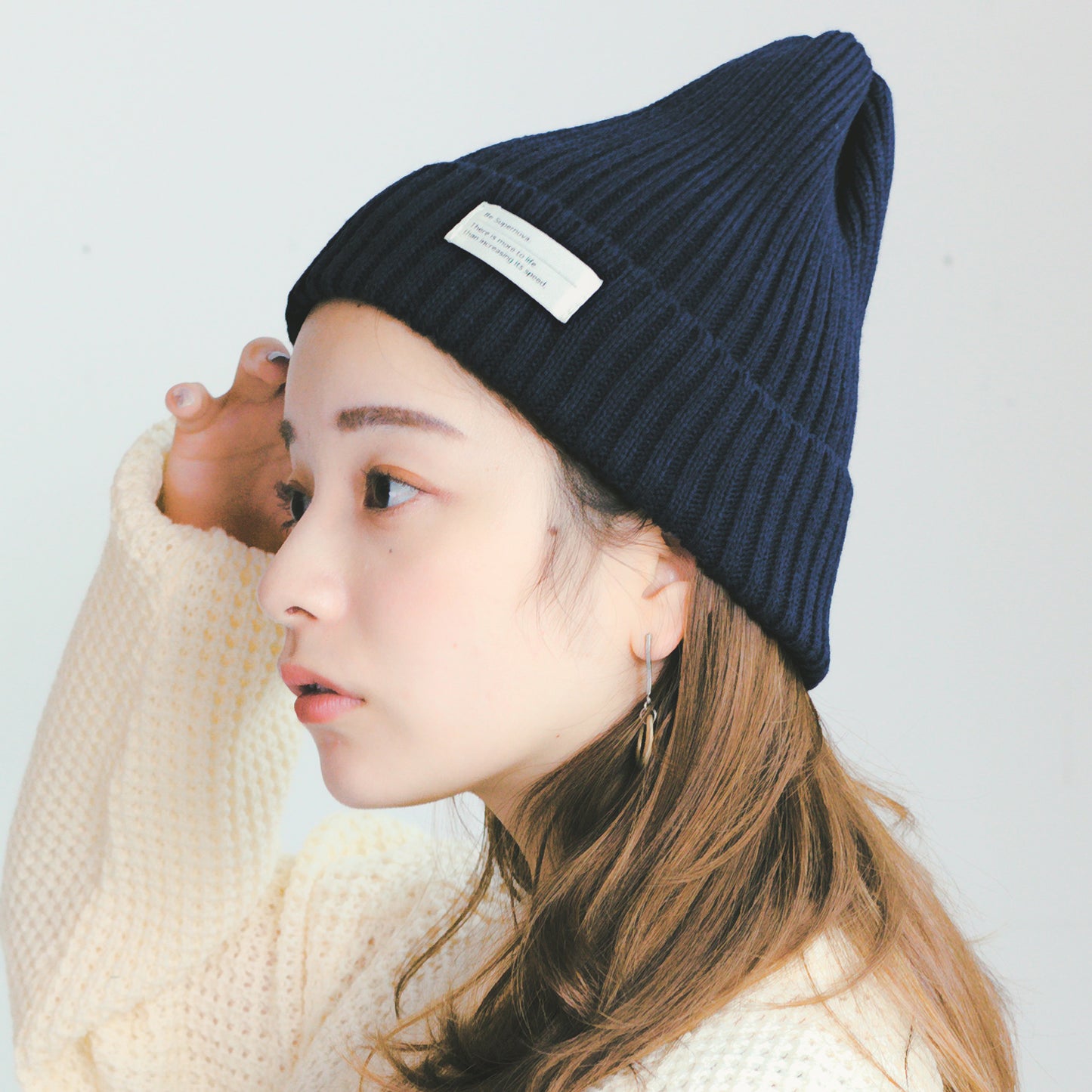 シンプルリブニットワッチ