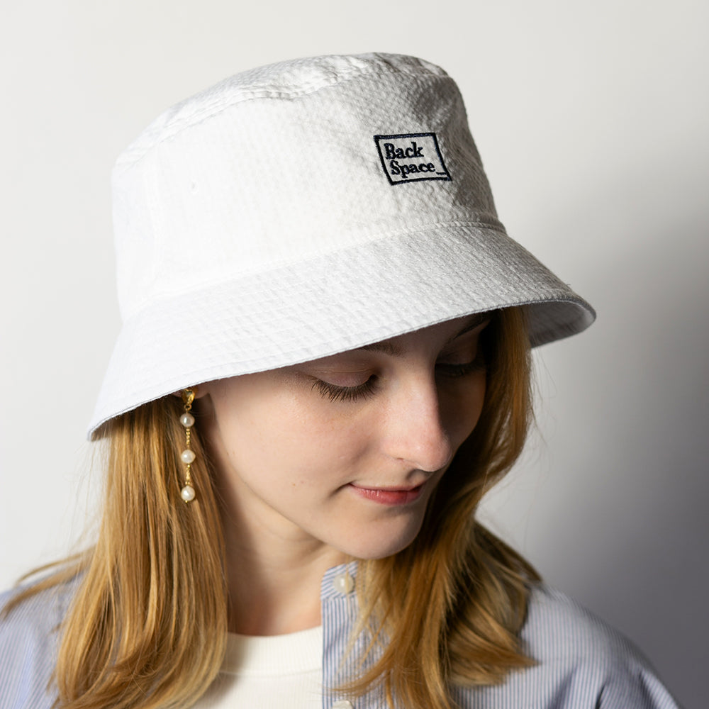 サッカーストライプ刺繍付きバケハ