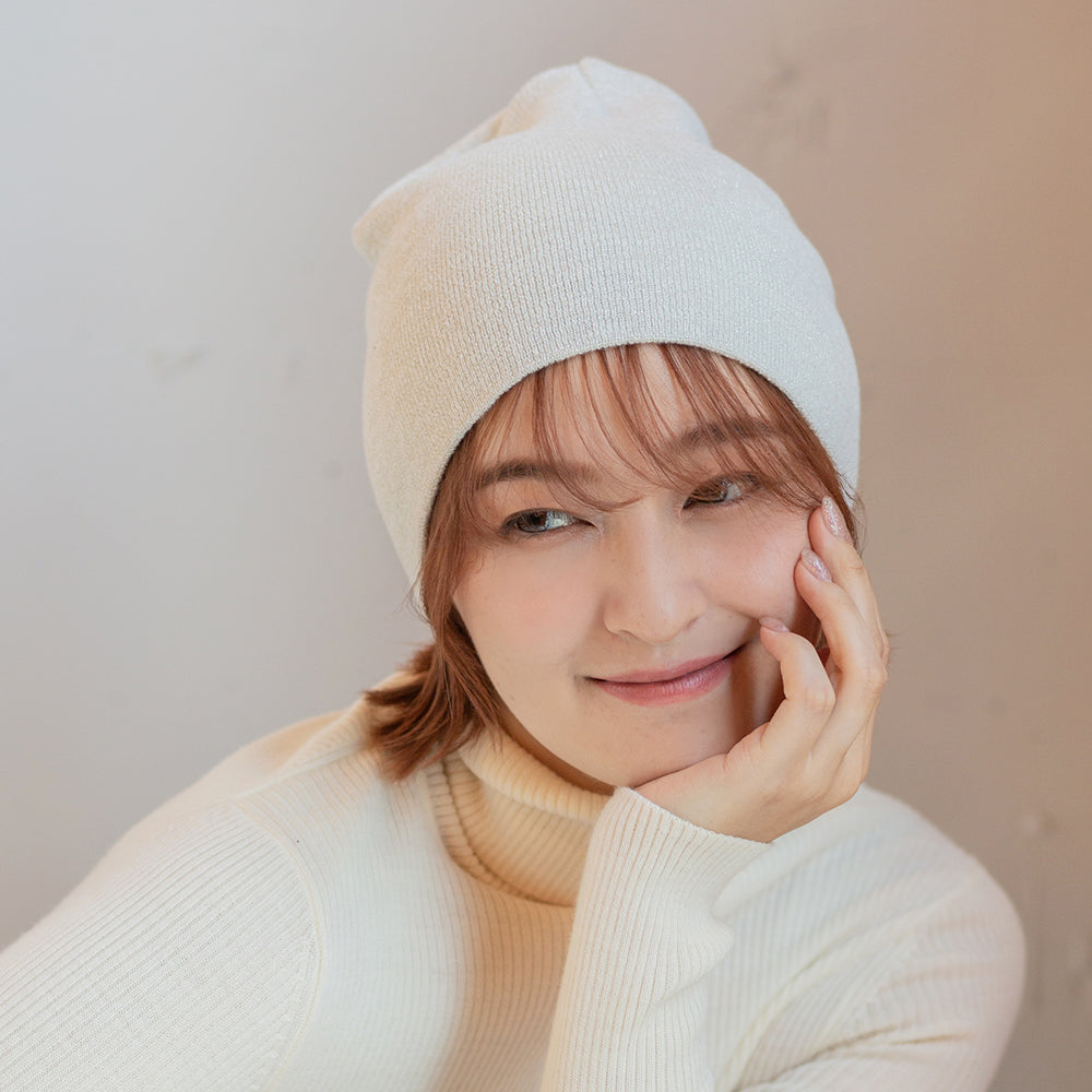 ラメニットビーニー