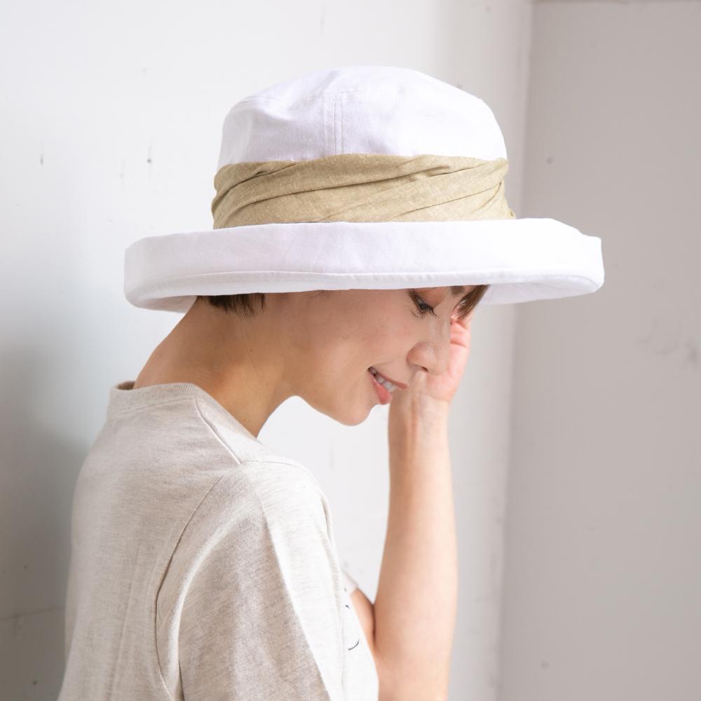 リネン混ツートーンセーラー