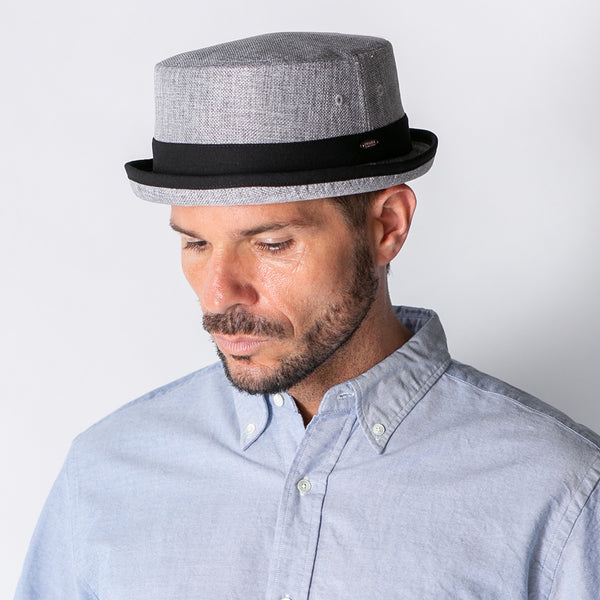 LINEN LIKE PORKPIE HAT