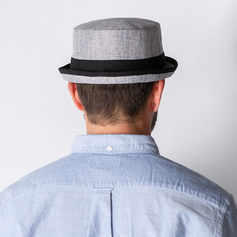 LINEN LIKE PORKPIE HAT