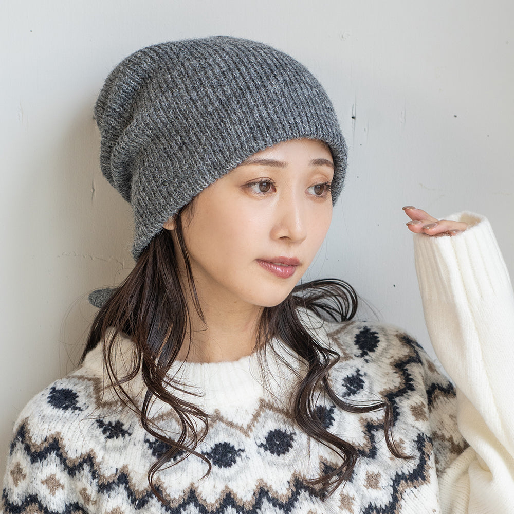 VENICEW グレー Pigtail ビーニー ニット帽 編み込み VENICEW グレー Pigtail ビーニー ニット帽 編み込み - メルカリ