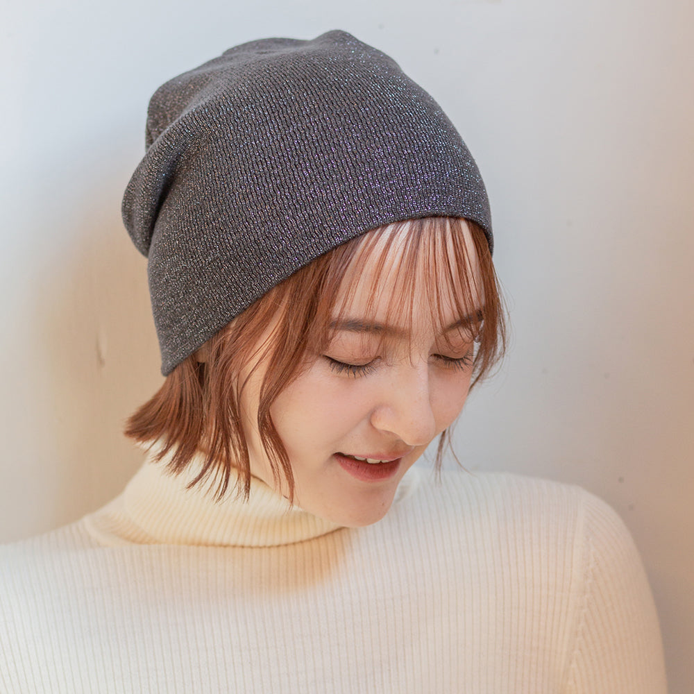 ラメニットビーニー