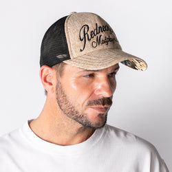 フェイクリネンEMB メッシュCAP