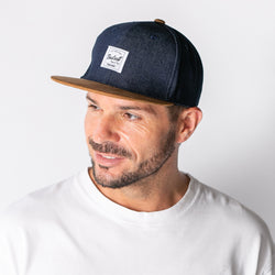 デニムコンビワッペンBBキャップ