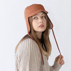 ボア耳付きジェット型キャップ