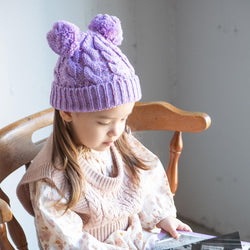 ポンポンくまニット帽
