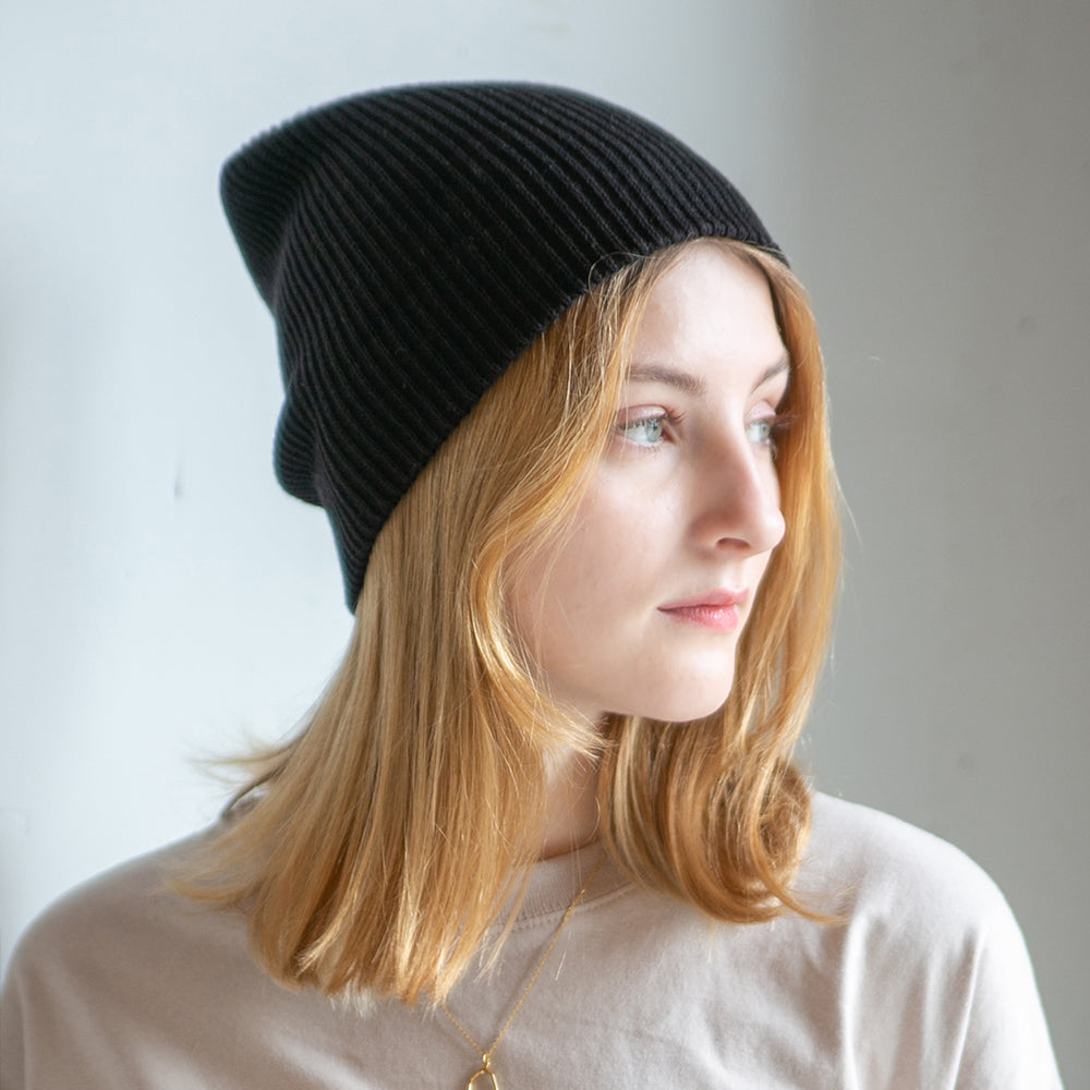 リブ編みニット帽