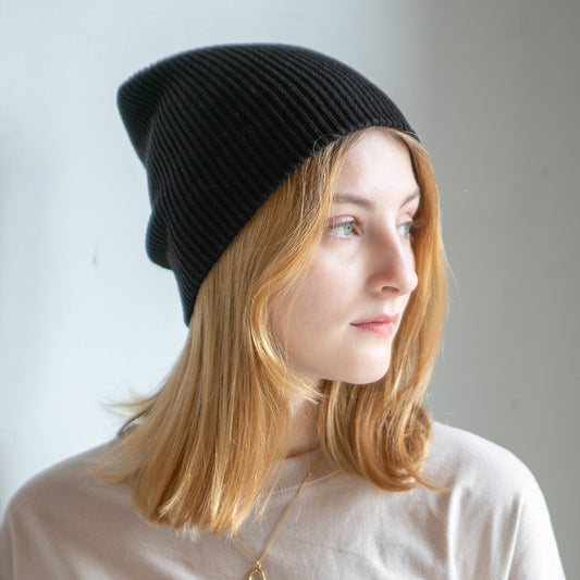 リブ編みニット帽