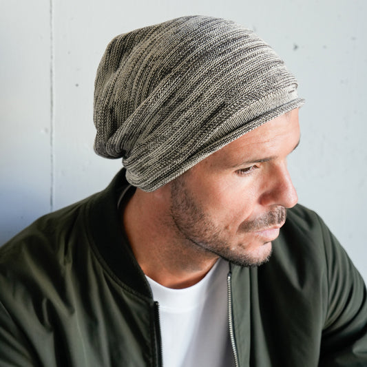 コットンロールアップニット帽