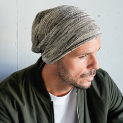 コットンロールアップニット帽