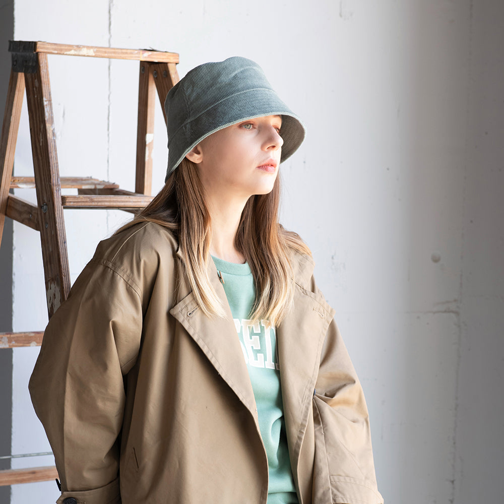 コーデュロイシンプルバケハ