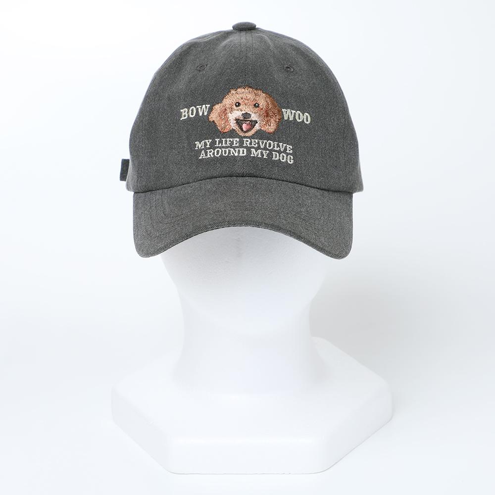 プードル刺繍CAP