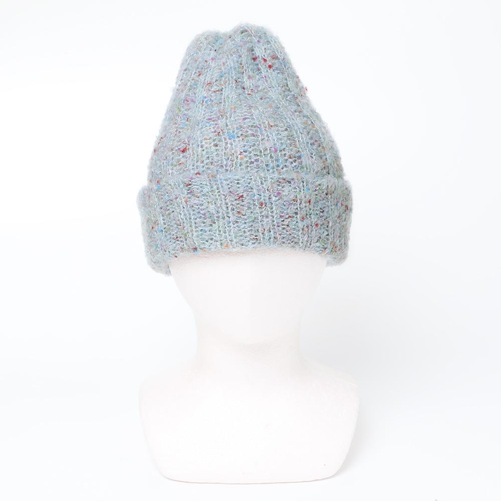 ブークレリブ編みニット