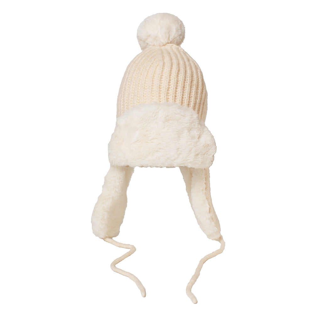 ファー耳付きニット