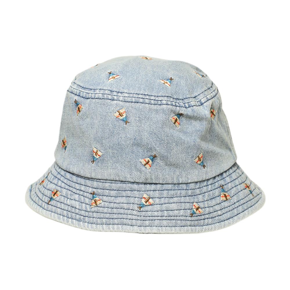 デニムCAMP刺繍バケハ