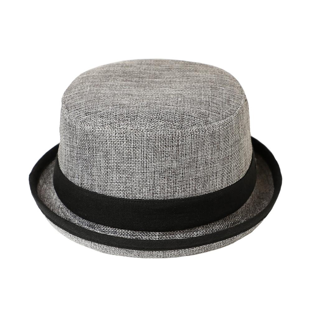 LINEN LIKE PORKPIE HAT