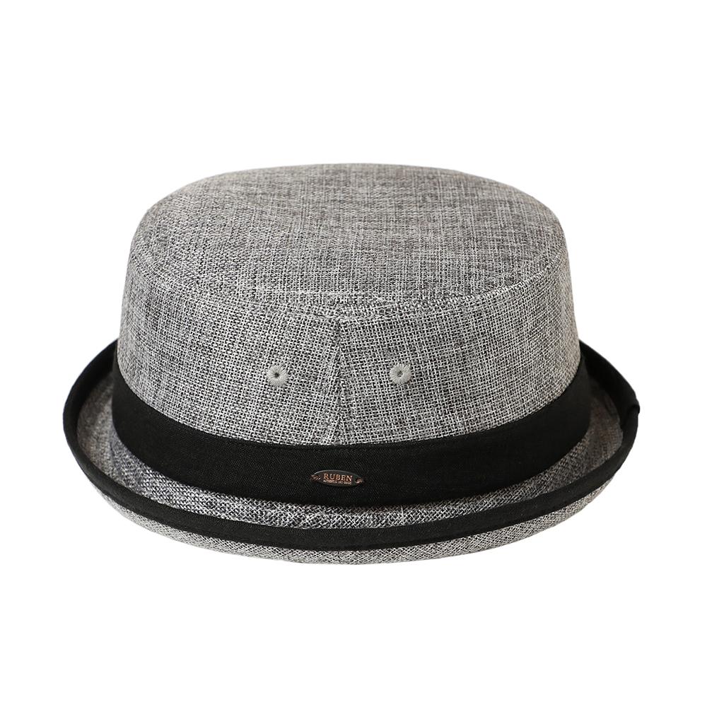 LINEN LIKE PORKPIE HAT
