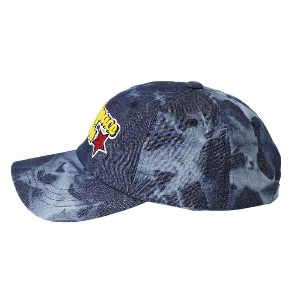 デニムタイダイ刺繍キャップ