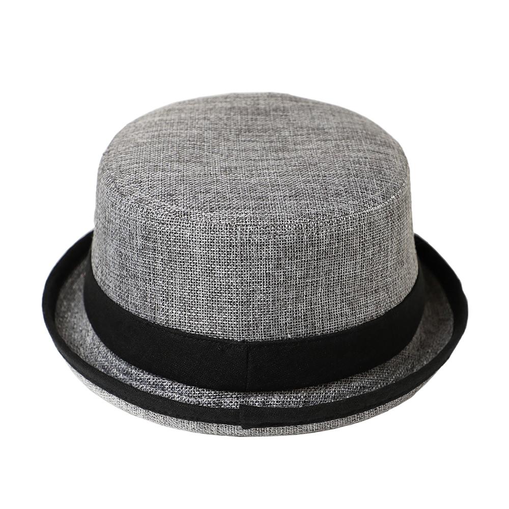 LINEN LIKE PORKPIE HAT