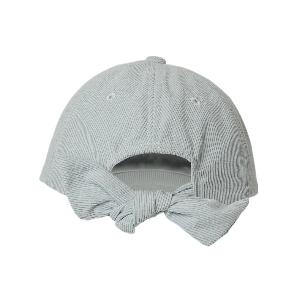 細コーデュロイバックリボンキャップ
