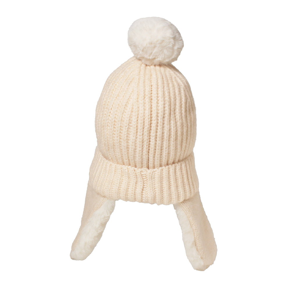 ファー耳付きニット