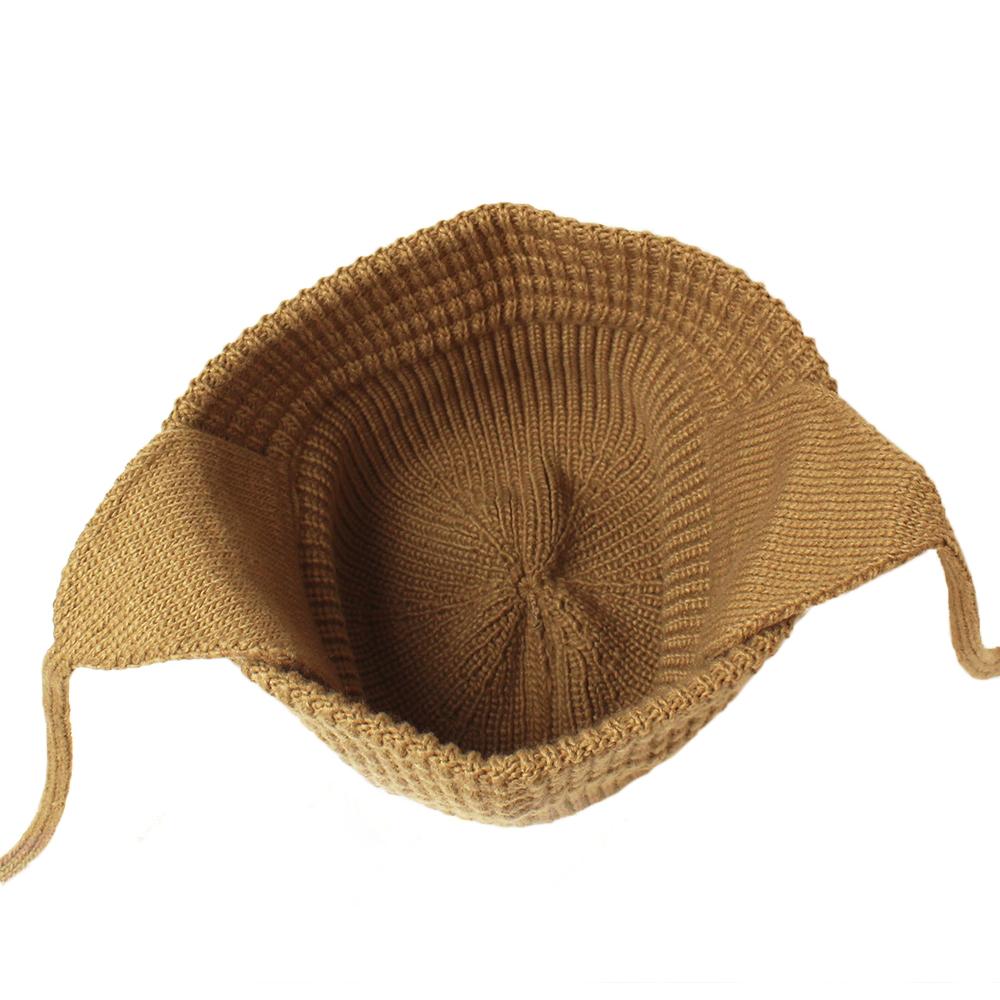 ニット耳付きクローシュハット