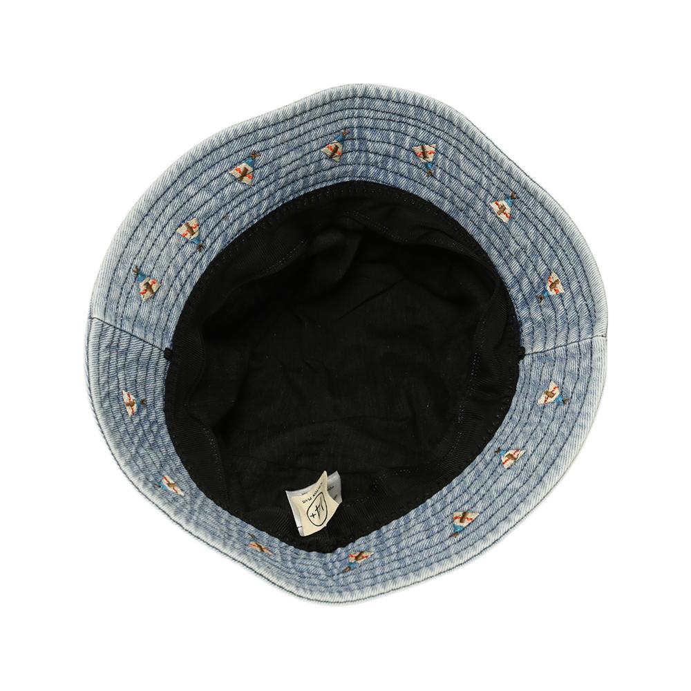 デニムCAMP刺繍バケハ – イチヨンプラス / 帽子通販
