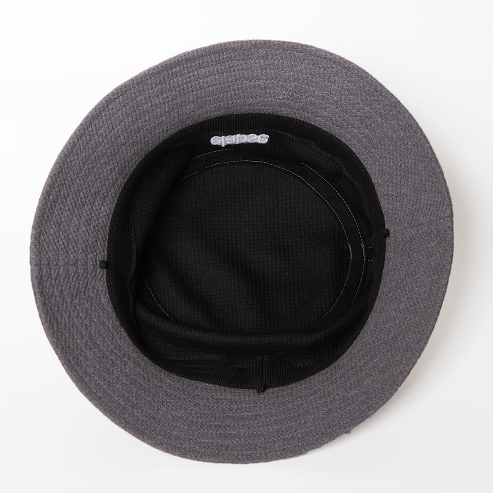 【完売品】HERG1 エルグワン ダークグレー バケットハット　フリー elapse刺繍ワッフルバケットハット – イチヨンプラス / 帽子通販