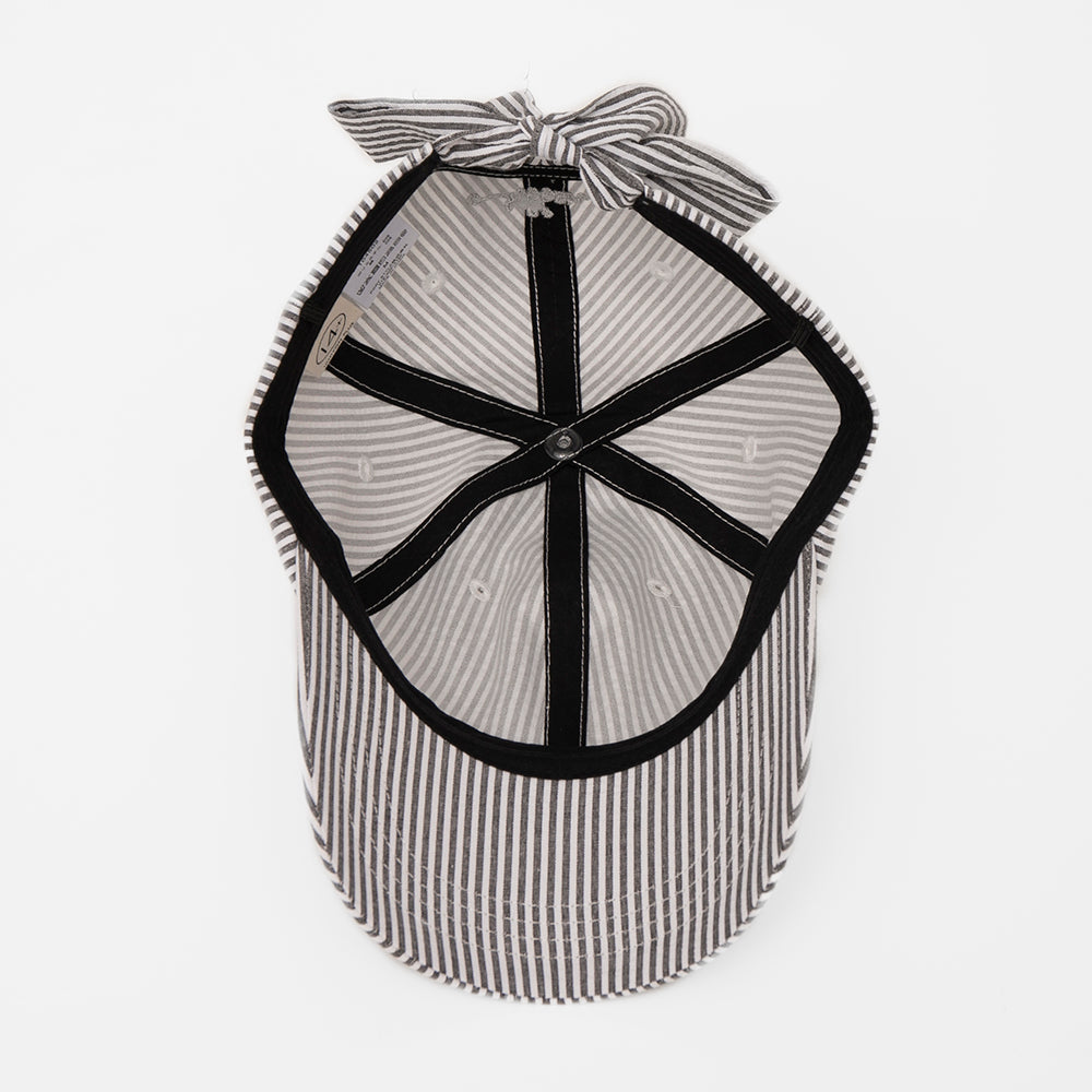 シアサッカーロングリボンキャップ