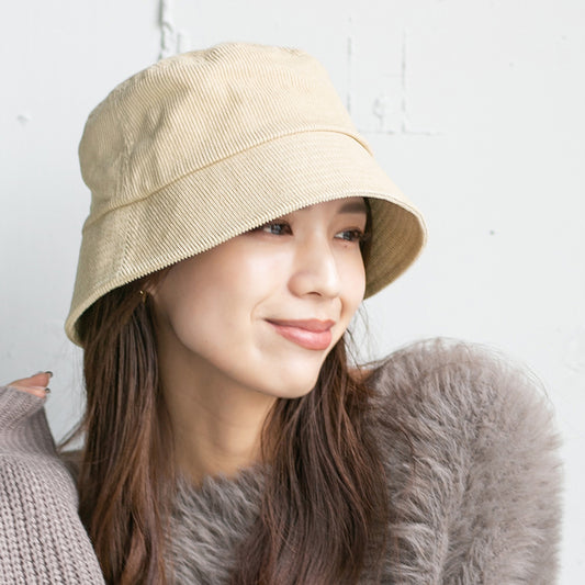 コーデュロイシンプルバケハ