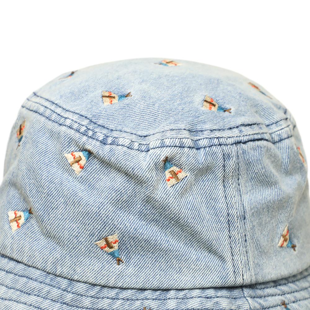 デニムCAMP刺繍バケハ – イチヨンプラス / 帽子通販