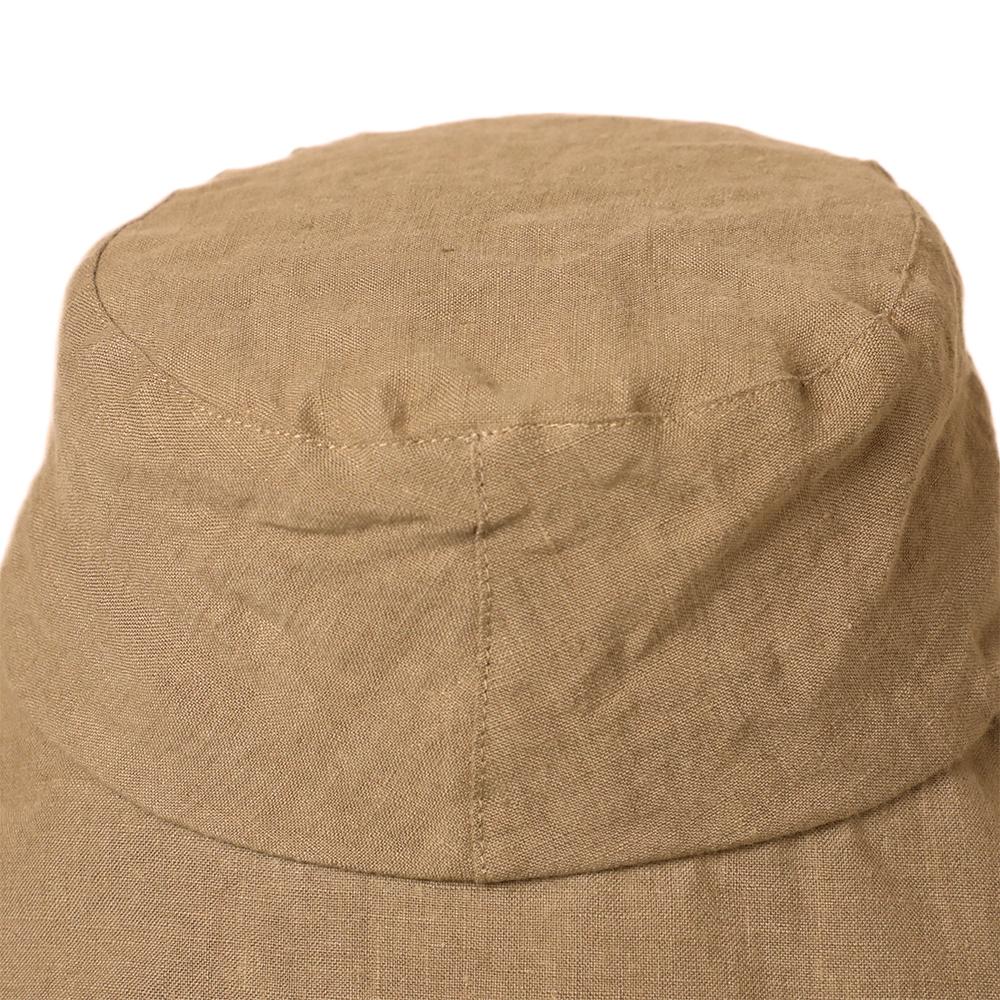 麻遮光生地つば広ダウン