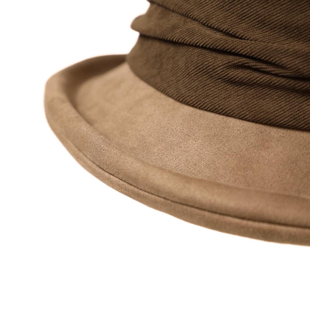 スエードライクギャザーハット